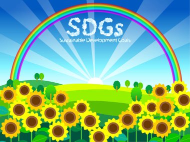 SDG bulutları, ayçiçeği ve alan