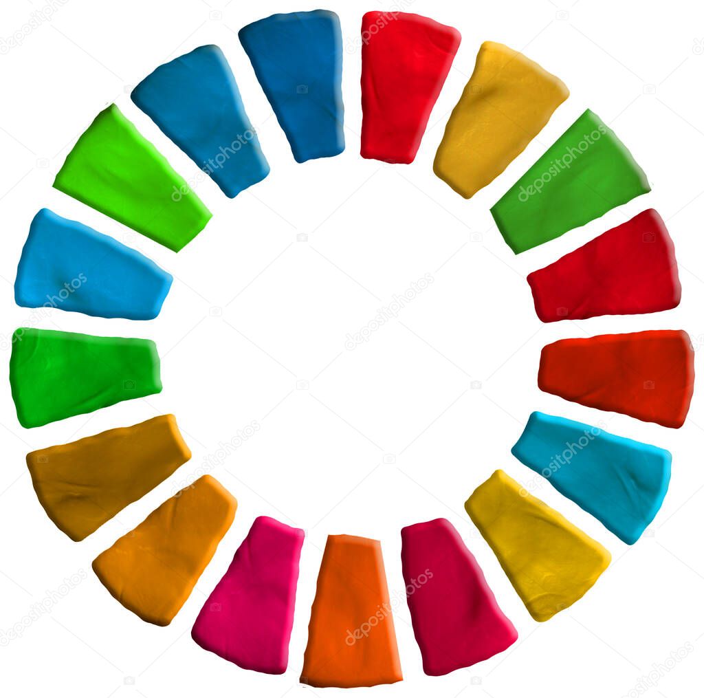  clay art SDGs circle icon
