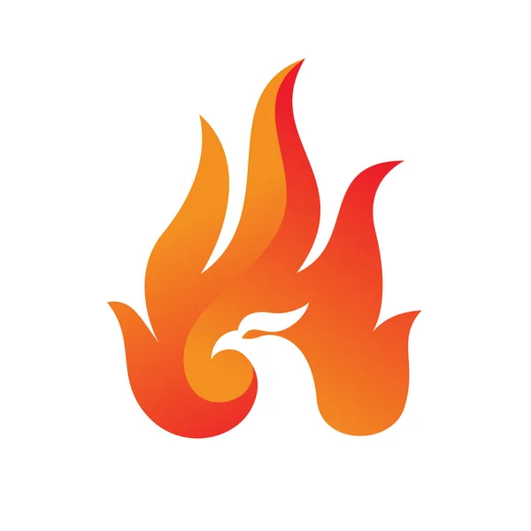 Логотип Fire Flame Phoenix Vector — стоковый вектор