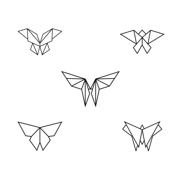 Wektor Geometryczny Motyl Origami — Wektor stockowy