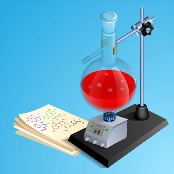 Begreppet kemiskt laboratorium — Stock vektor