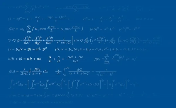 Kontekst Prezentacji Matematycznej Równania Matematyczne Wektorowa Ilustracja Formuł Równania Matematycznego — Wektor stockowy