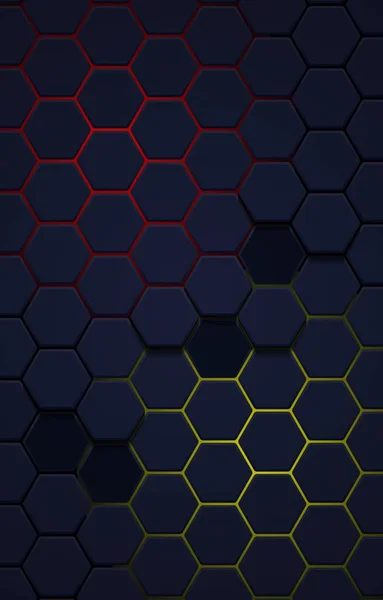 Abstrakt Hexagon Bakgrund Vektor Illustration Abstrakt Bakgrund Mörka Hexagoner Med — Stock vektor