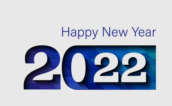 Selamat Tahun Baru 2022 Potong Kertas Vektor Ilustrasi Simbol Tahun - Stok Vektor