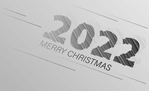 Kartu Natal dan 2022 - Stok Vektor