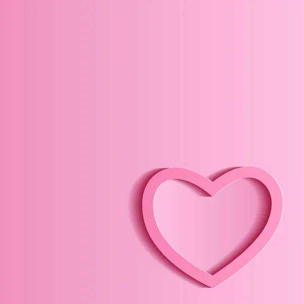 The outline of a pink heart — Stockvector