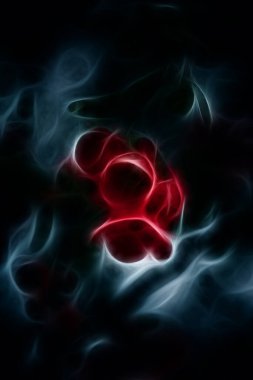 Red abstract illustration dark background