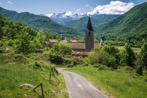 Erce Jihozápadní Francie Vesnice Pohoří Ariege Pyreneje — Stock fotografie