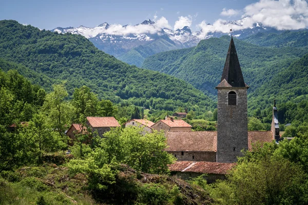 Erce Jihozápadní Francie Vesnice Pohoří Ariege Pyreneje — Stock fotografie