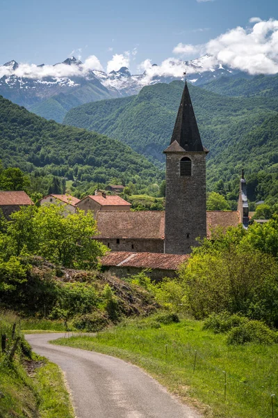 Erce Pueblo Del Suroeste Francia Las Montañas Ariege Pirineos — Foto de Stock