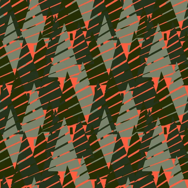 Weihnachten Hintergrund Vektor Nahtlose Muster Von Stilisierten Weihnachtsbäumen Tapeten Für — Stockvektor