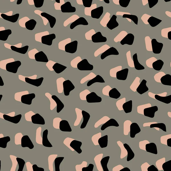 Abstracte Luipaard Huid Vector Naadloos Patroon Onregelmatige Borstelplekken Achtergronden Abstracte — Stockvector