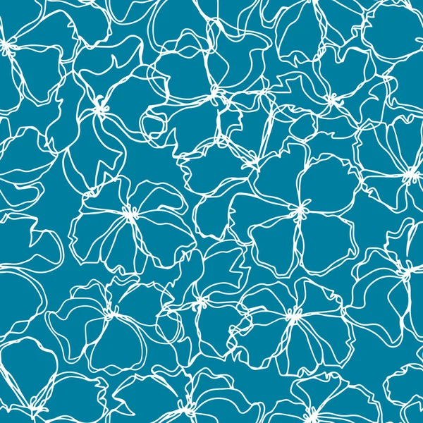 Vecteur Fleurs Motif Sans Couture Avec Des Feuilles Illustration Botanique — Image vectorielle