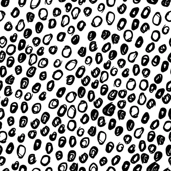 Simple Seamless Vector Pattern Dots Strokes Spots Strokes Hand Drawn — Stock Vector