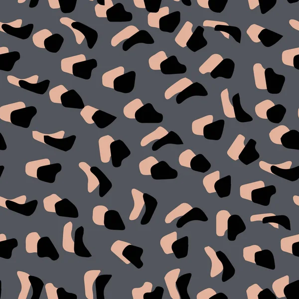 Абстрактный Леопардовый Рисунок Векторных Швов Кожи Нерегулярные Пятна Кисти Фоны — стоковый вектор