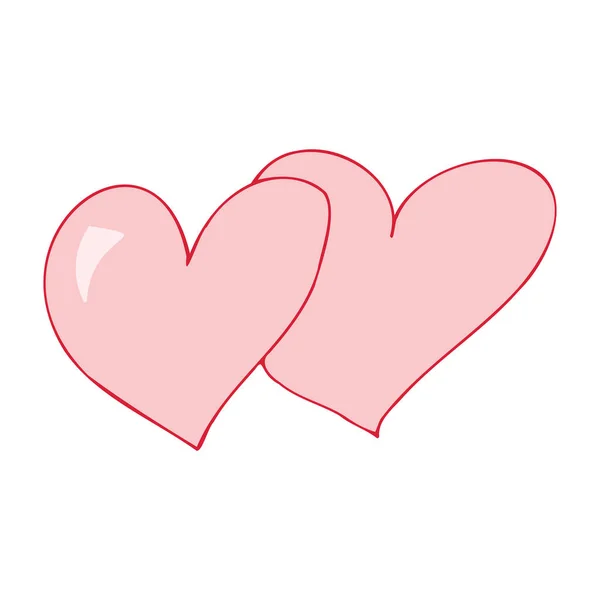 Σχέδιο Χέρι Περίγραμμα Καρδιά Φόντο Βούρτσα Σχέδιο Αγάπης Κάρτα Αφηρημένο — Διανυσματικό Αρχείο