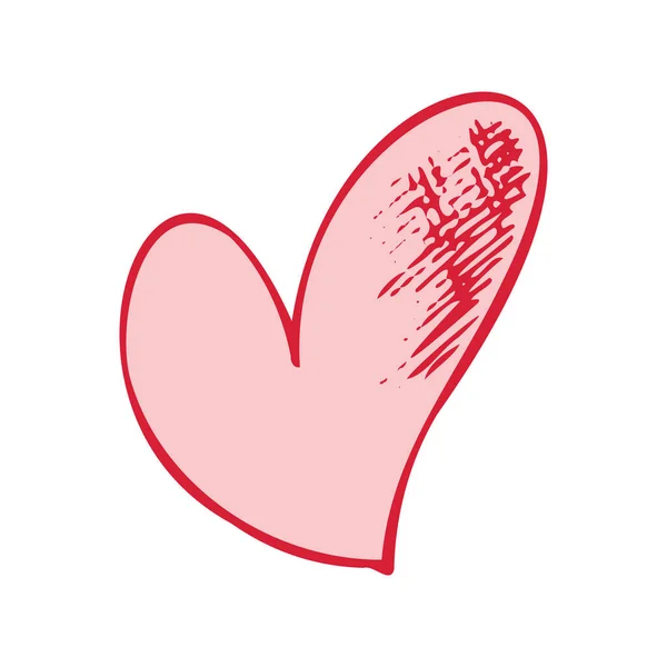Σχέδιο Χέρι Περίγραμμα Καρδιά Φόντο Βούρτσα Σχέδιο Αγάπης Κάρτα Αφηρημένο — Διανυσματικό Αρχείο