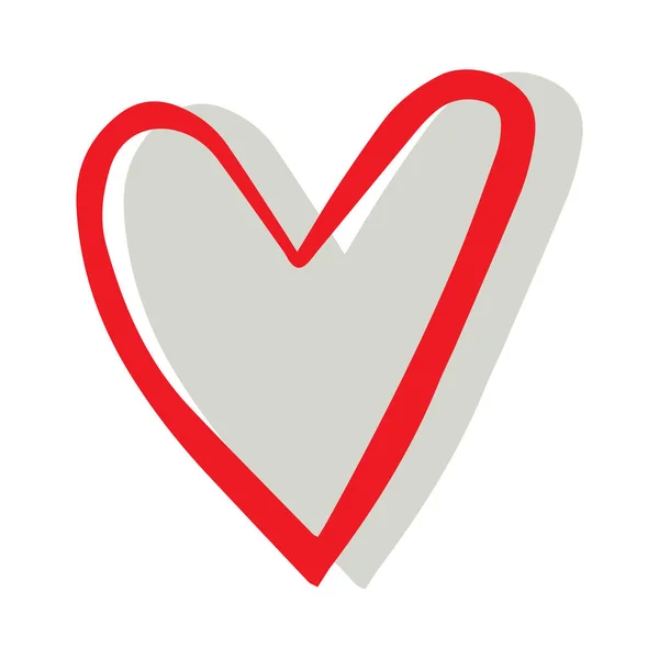 Малюнок Рук Контуру Серця Мазками Задньому Плані Любовний Взірець Листівка Ліцензійні Стокові Вектори