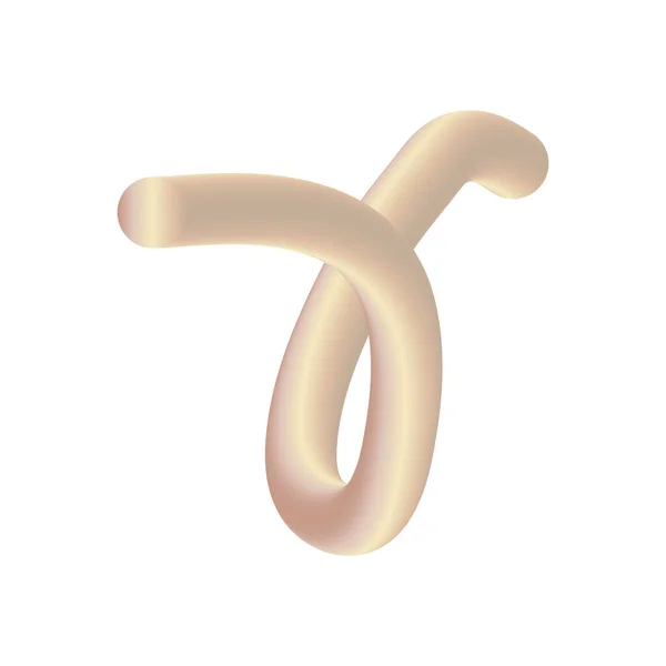 具有梯度的孤立的简单形状3D螺旋 — 图库矢量图片