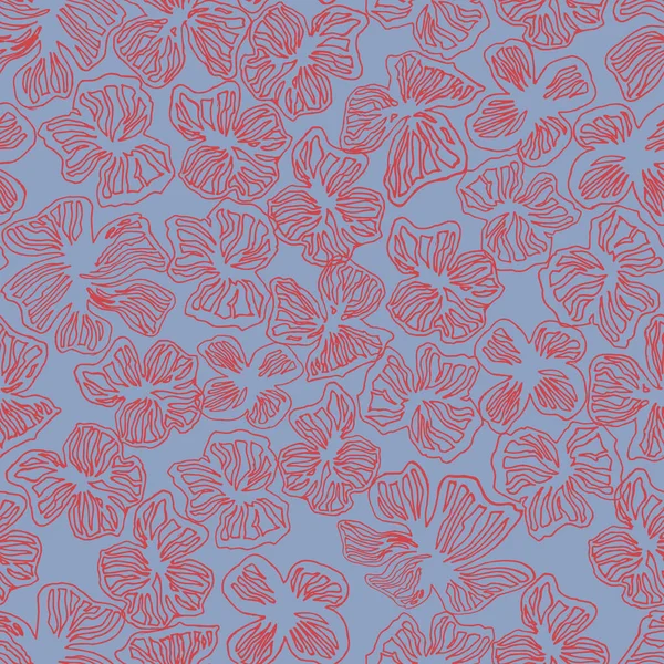 Vecteur Fleurs Motif Sans Couture Illustration Botanique Pour Papier Peint — Image vectorielle