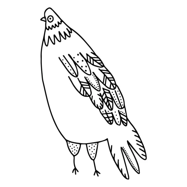 Vektor Illustration Niedliche Vogel Skizze — Stockvektor