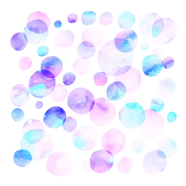 Vetor Fundo Aquarela Com Bolinhas — Vetor de Stock