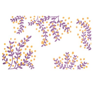 Watercolor background illustration of a flower pattern