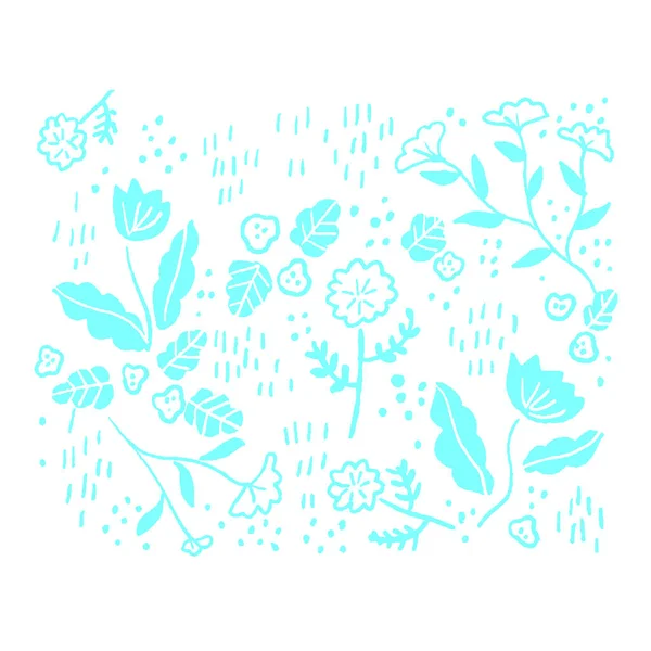 Watercolor Background Illustration Flower Pattern — Vetor de Stock