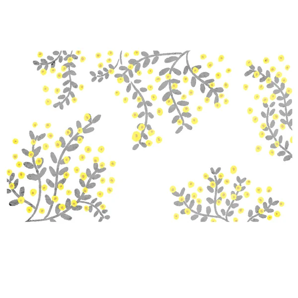 Watercolor Background Illustration Flower Pattern —  Vetores de Stock