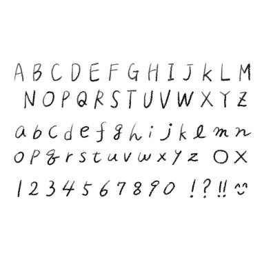 Hand drawn pencil text vector