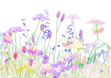 Bir çiçeğin suluboya arkaplan çizimi