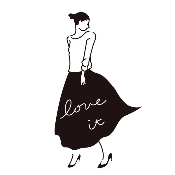 Çizim vektörü kadın etek favorisi