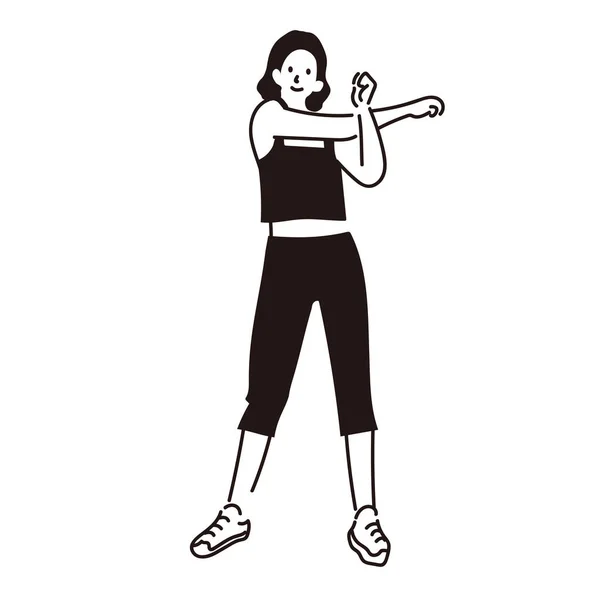 Gerinen bir kadının vektör çizgisi