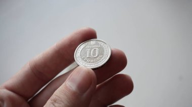 Ukrainian money - 10 hryvnias.