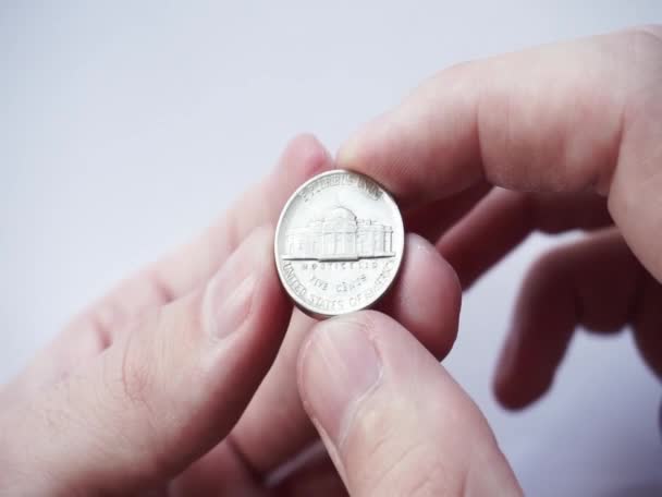 Coin Jefferson Nickel Cents — kuvapankkivideo
