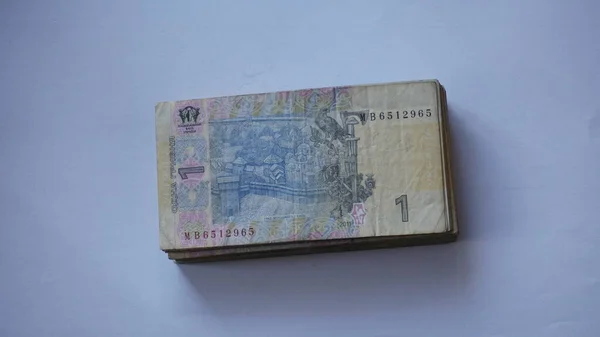 Paper Banknote One Ukrainian Hryvnia — 스톡 사진