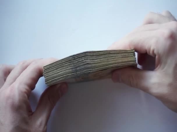 Paper Banknotes One Ukrainian Hryvnia — Wideo stockowe