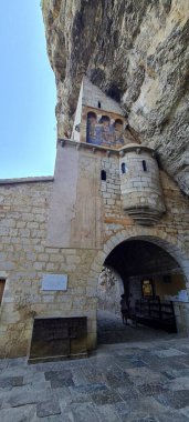 Fransız şehri Rocamadour 'un manzarası.