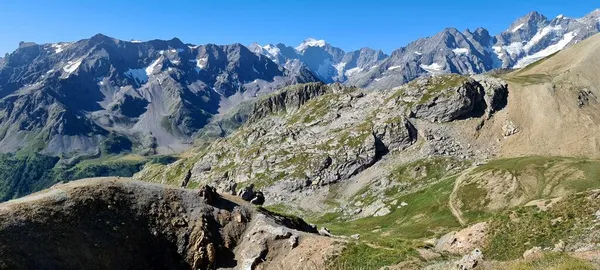 Scénická Vysokohorská Jízda Alpách Ráno Francie — Stock fotografie