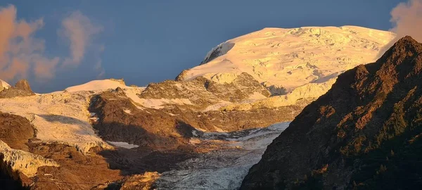 Alpes Franceses Atardecer Chamonix — Foto de Stock