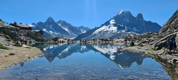 Vista Lac Blanc Francia — Foto de Stock