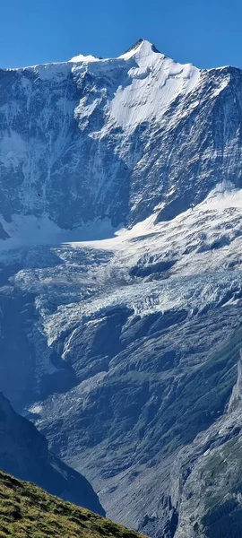 Eiger Gleccser Reggel Egy Nyári Napon Svájc — Stock Fotó