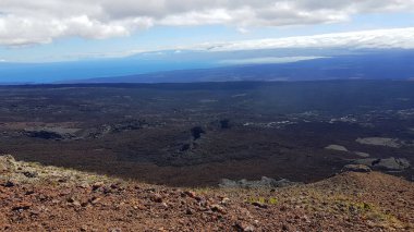 Volkan Sierra Negra 'nın renkli manzaraları, Galapagos Adaları, Ekvador