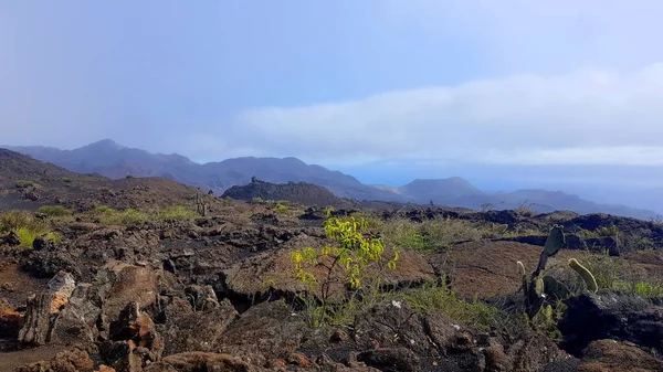 Красочные Пейзажи Вулкана Сьерра Негра Галапагосские Острова Эквадор — стоковое фото
