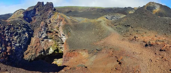 厄瓜多尔加拉帕戈斯群岛Sierra Negra火山五彩斑斓的地貌 — 图库照片