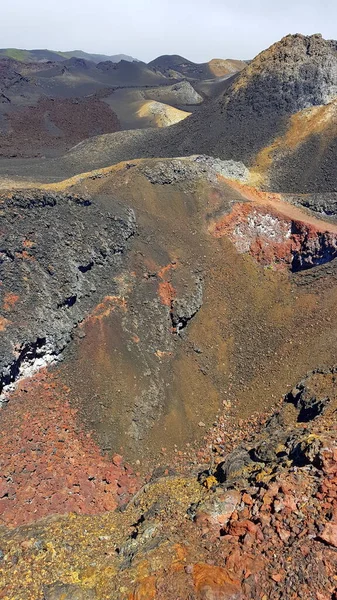 Красочные Пейзажи Вулкана Сьерра Негра Галапагосские Острова Эквадор — стоковое фото