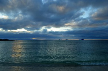 Morning sunrays at the Bachas Beach, Santa Cruz, Galapagos, Ecuador