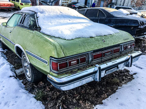 Auto Ongeluk Sneeuw — Stockfoto