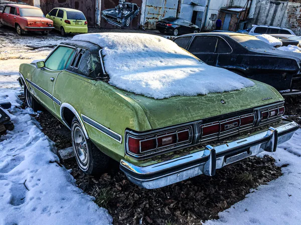 Auto Ongeluk Sneeuw — Stockfoto