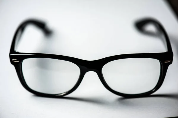 Clear Eyeglasses Concept White Background — Stock Photo, Image